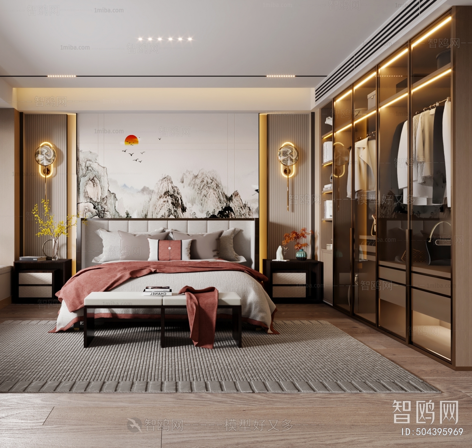 New Chinese Style Bedroom