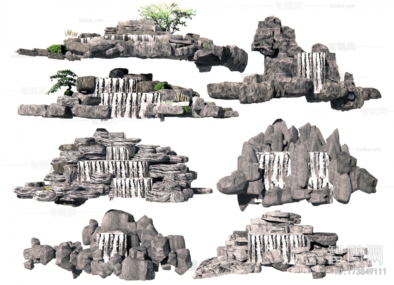 Chinese Style Rockery Waterscape