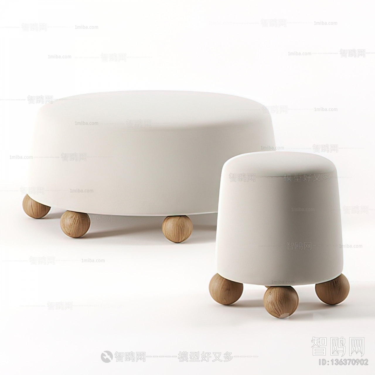 Modern Nordic Style Sofa Stool