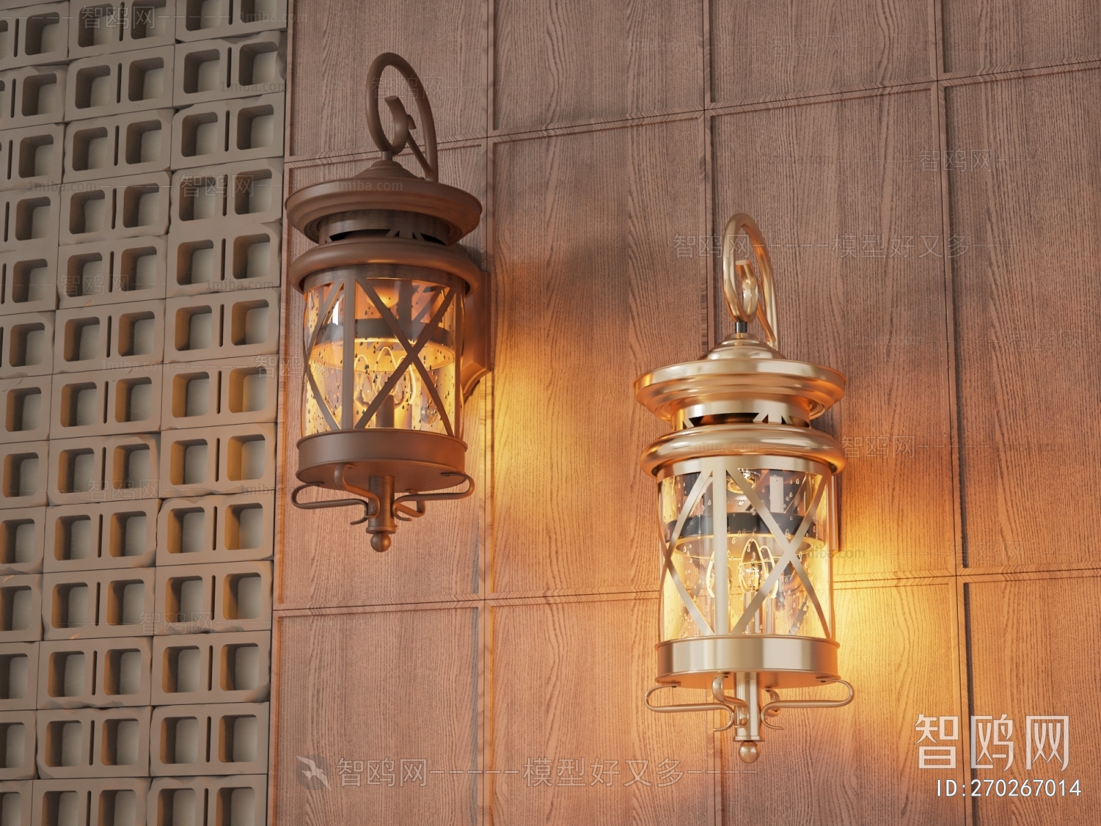 American Style Retro Style Wall Lamp