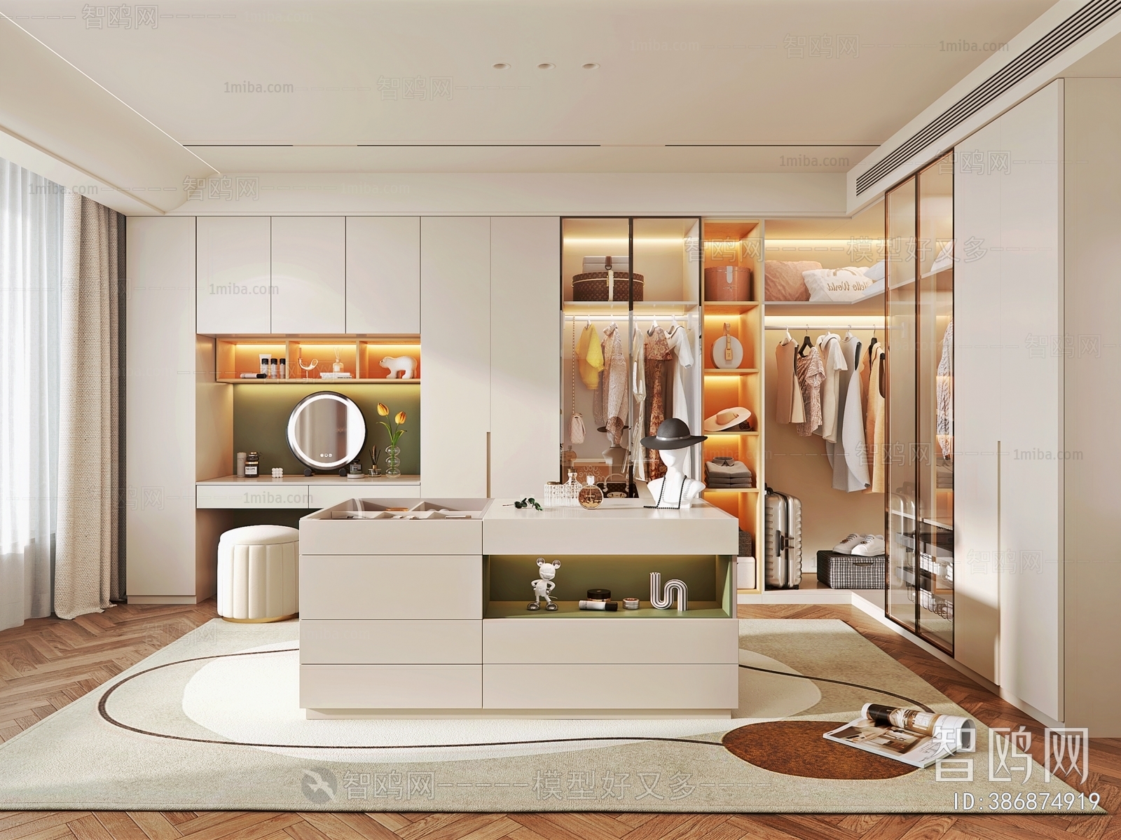 Modern Clothes Storage Area