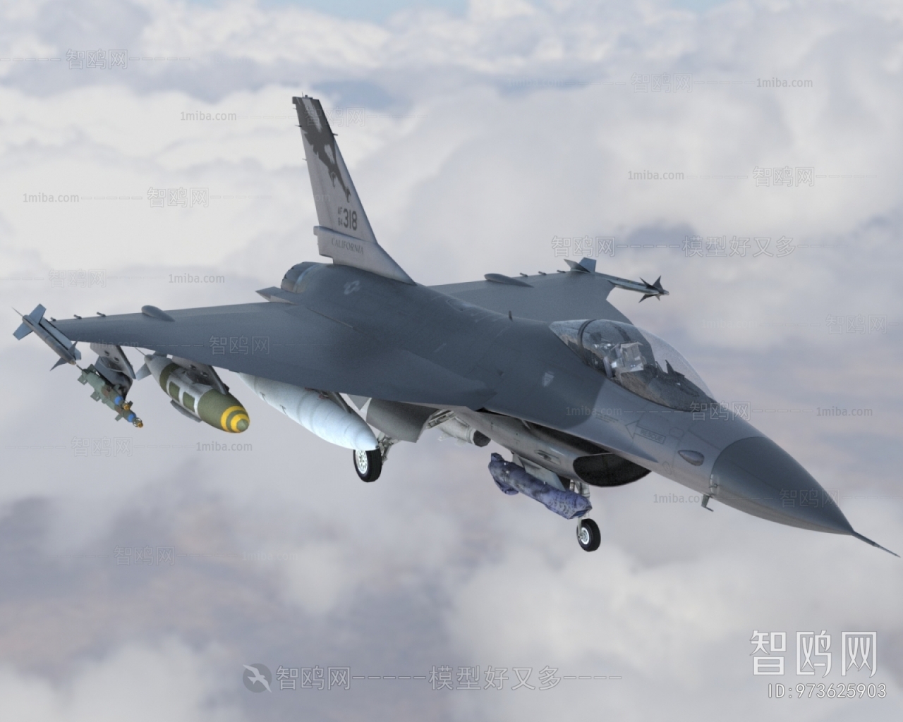 现代F16喷气式多用途战斗机
