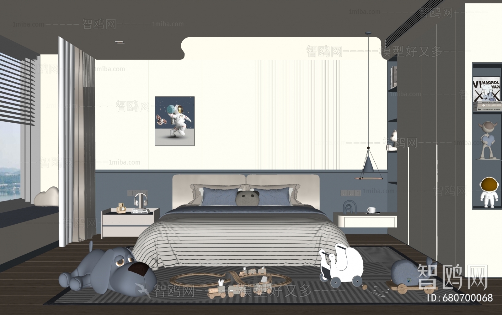 Modern Boy's Room And Son's Room