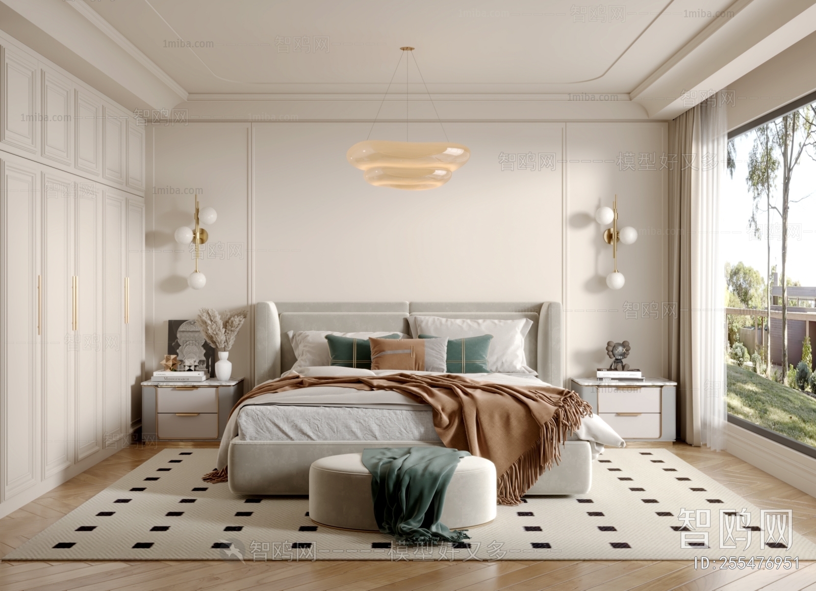 Modern Simple European Style Bedroom