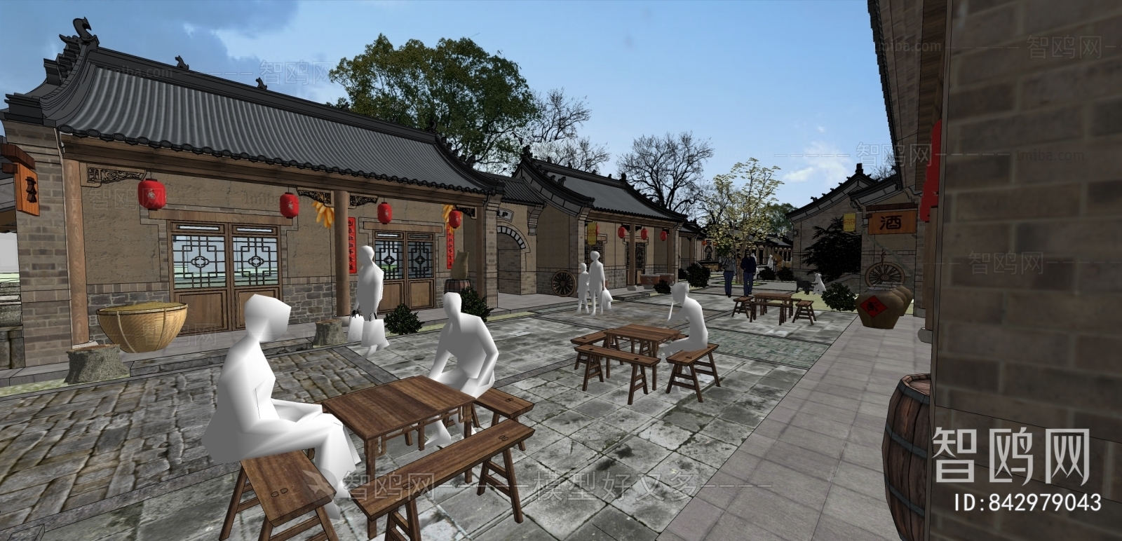 中式传统村落商业街区