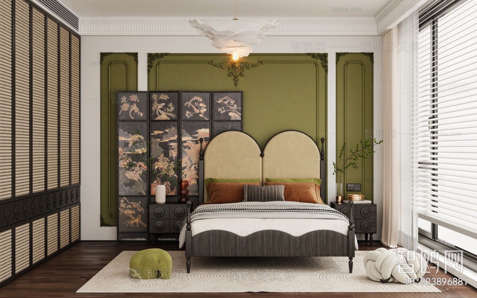 French Style Retro Style Bedroom