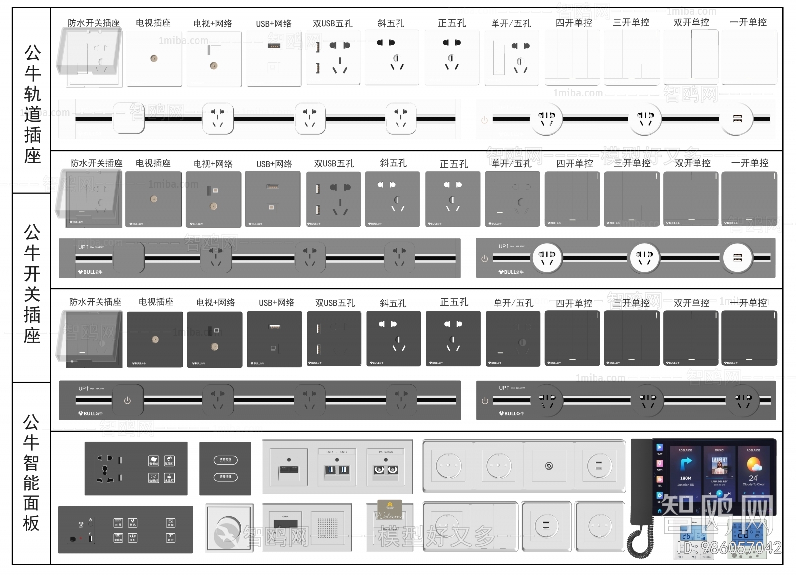 Modern Switch Socket Panel