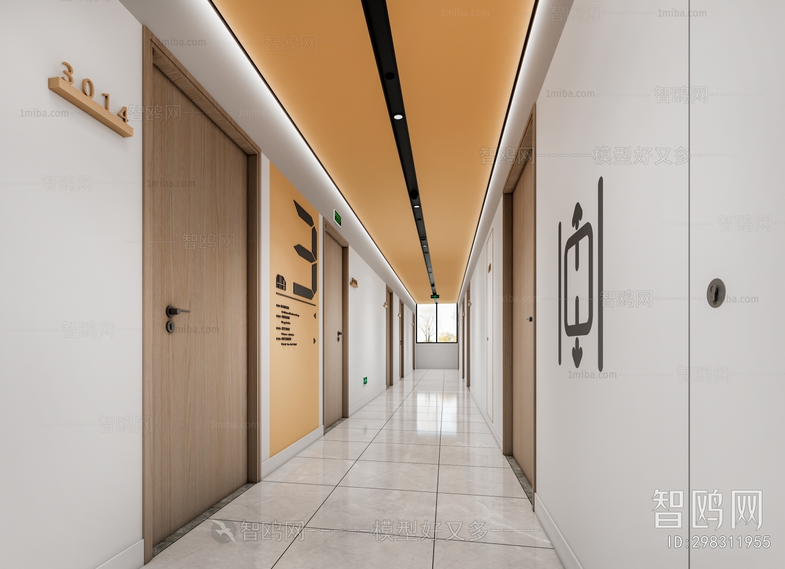 Modern Office Elevator Hall