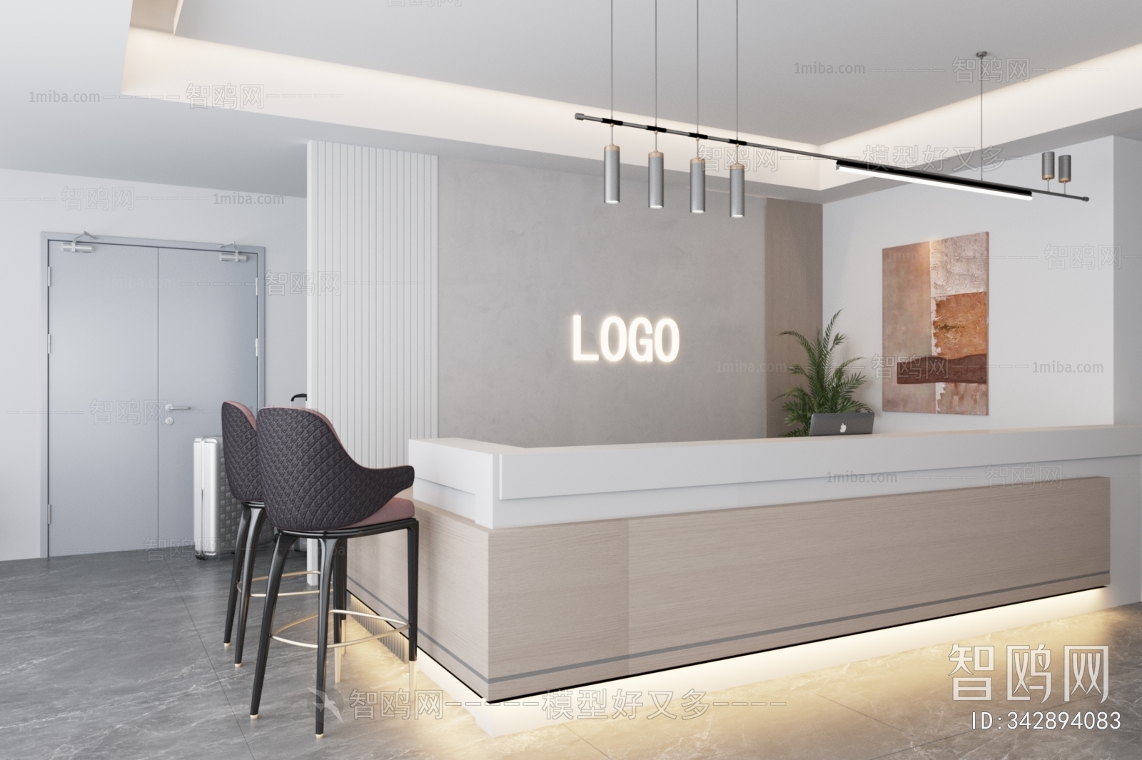 Modern Office Reception Desk