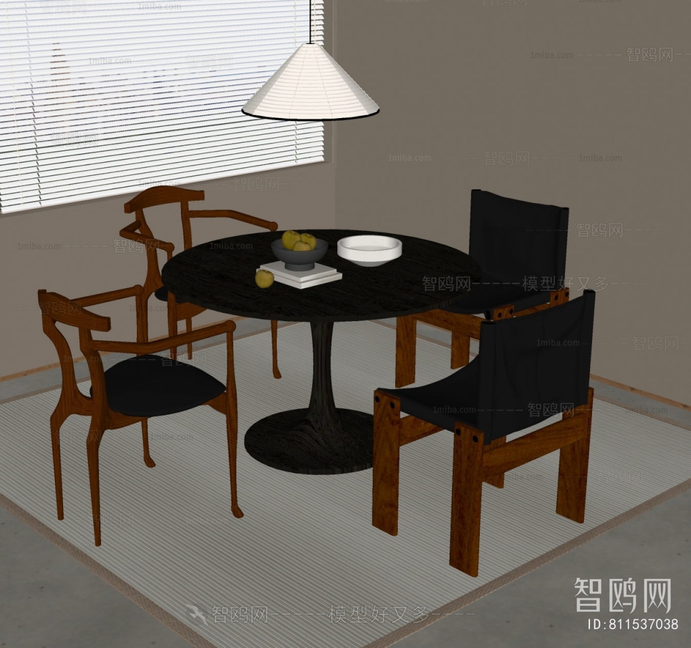 Wabi-sabi Style Dining Table And Chairs