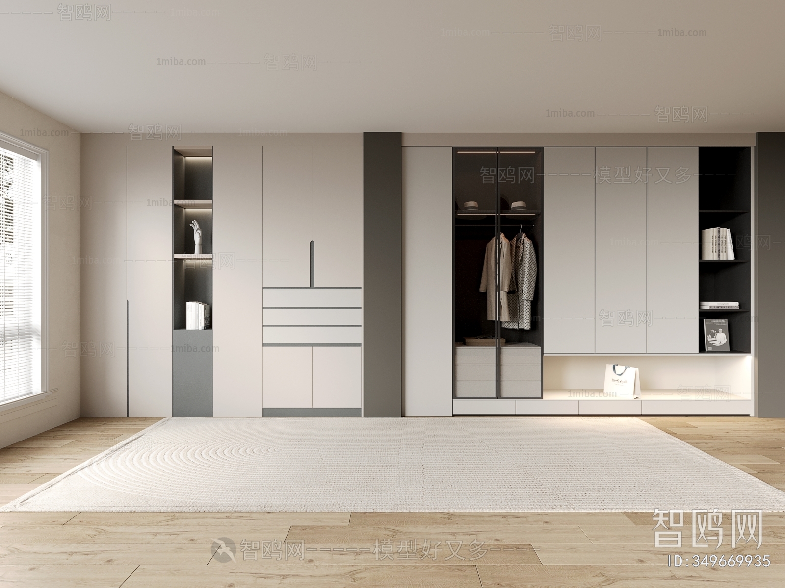 Modern Clothes Storage Area