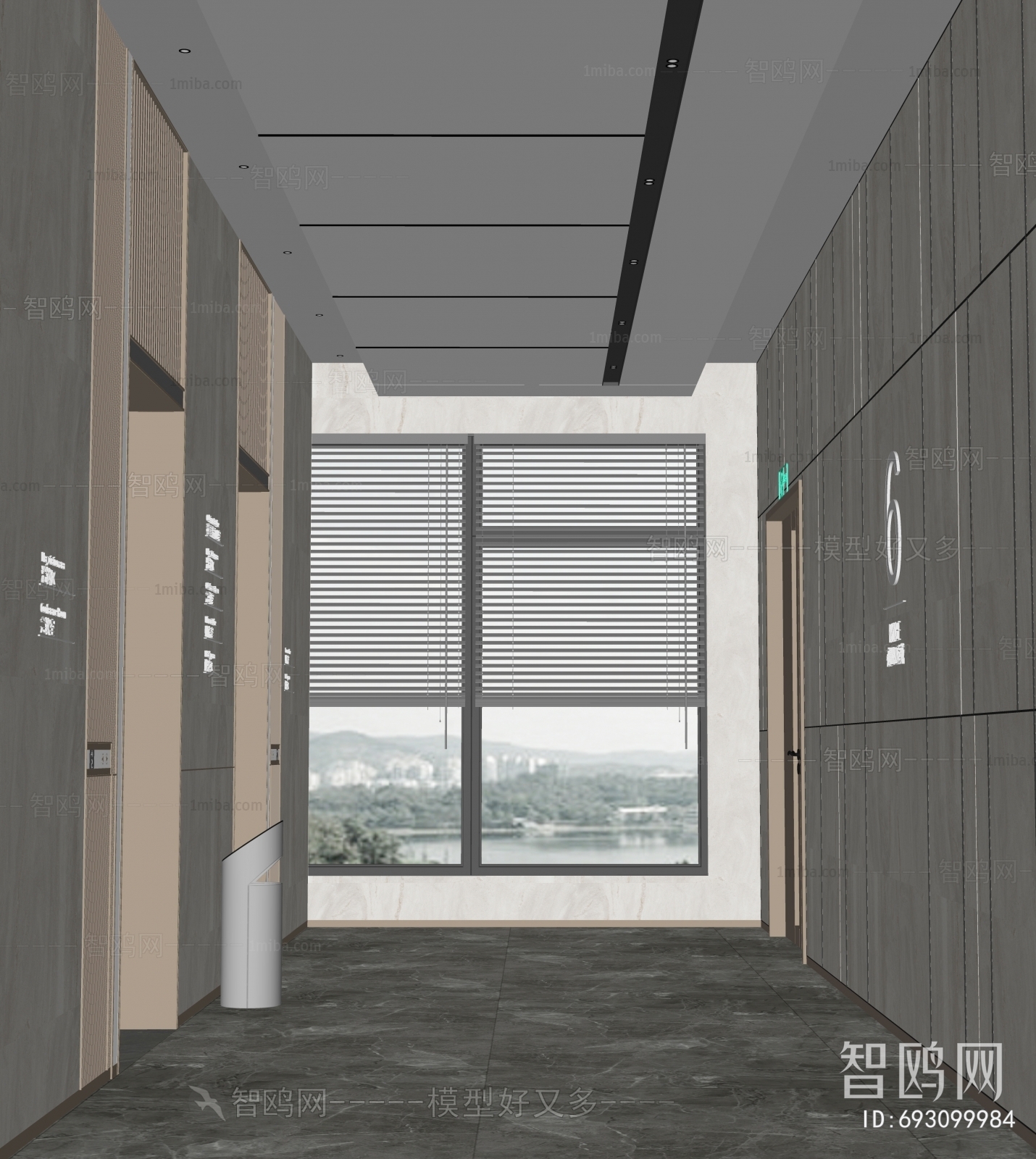 现代办公电梯厅