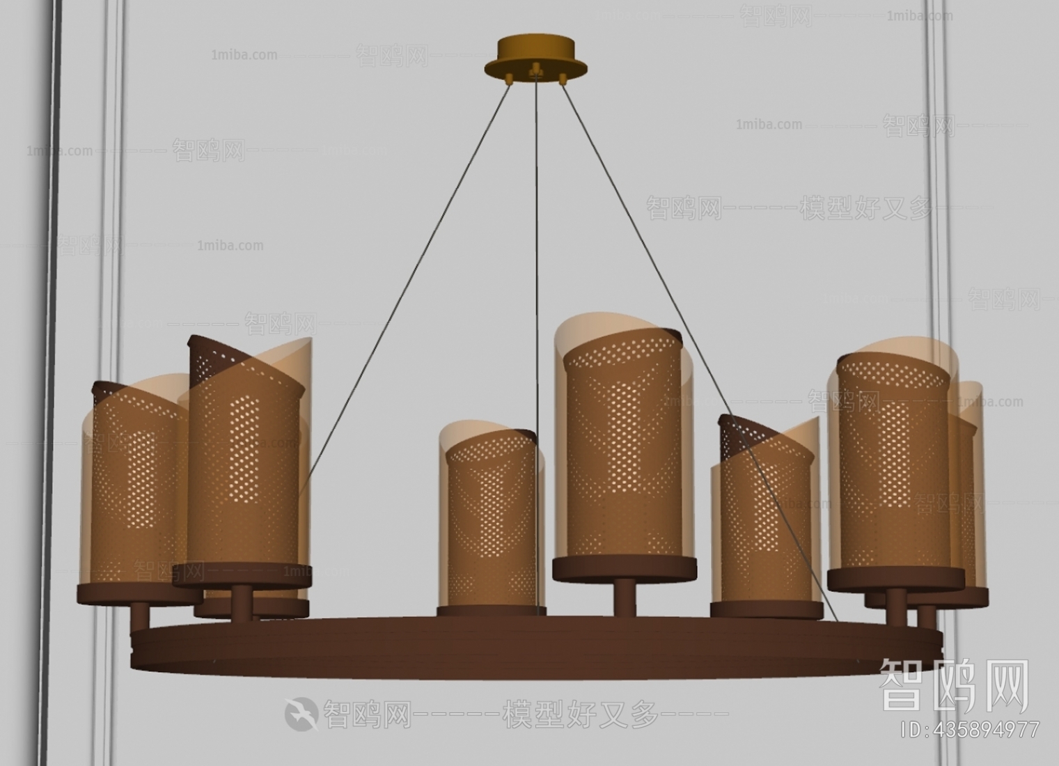 新中式多头环形吊灯