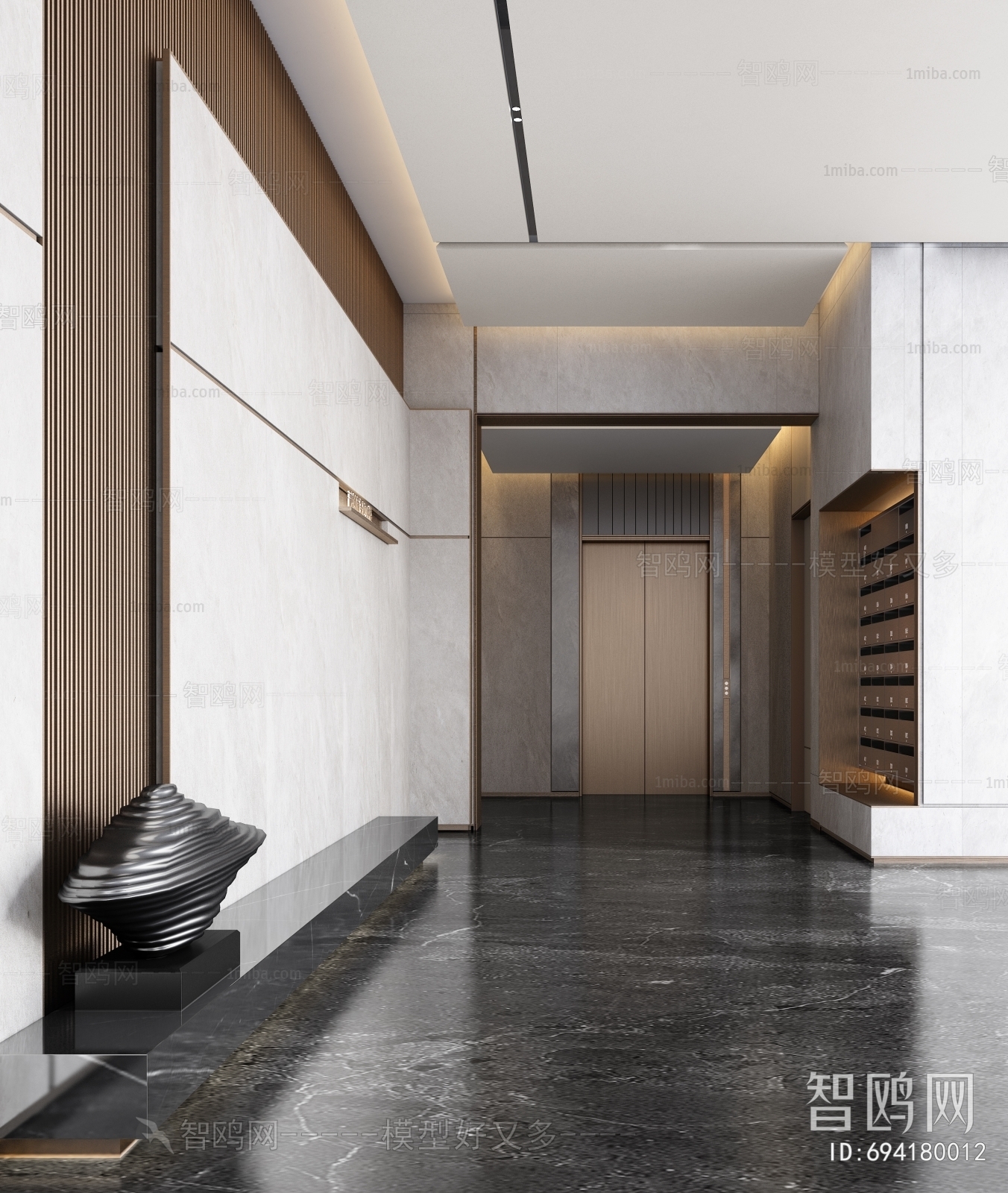 Modern Office Elevator Hall