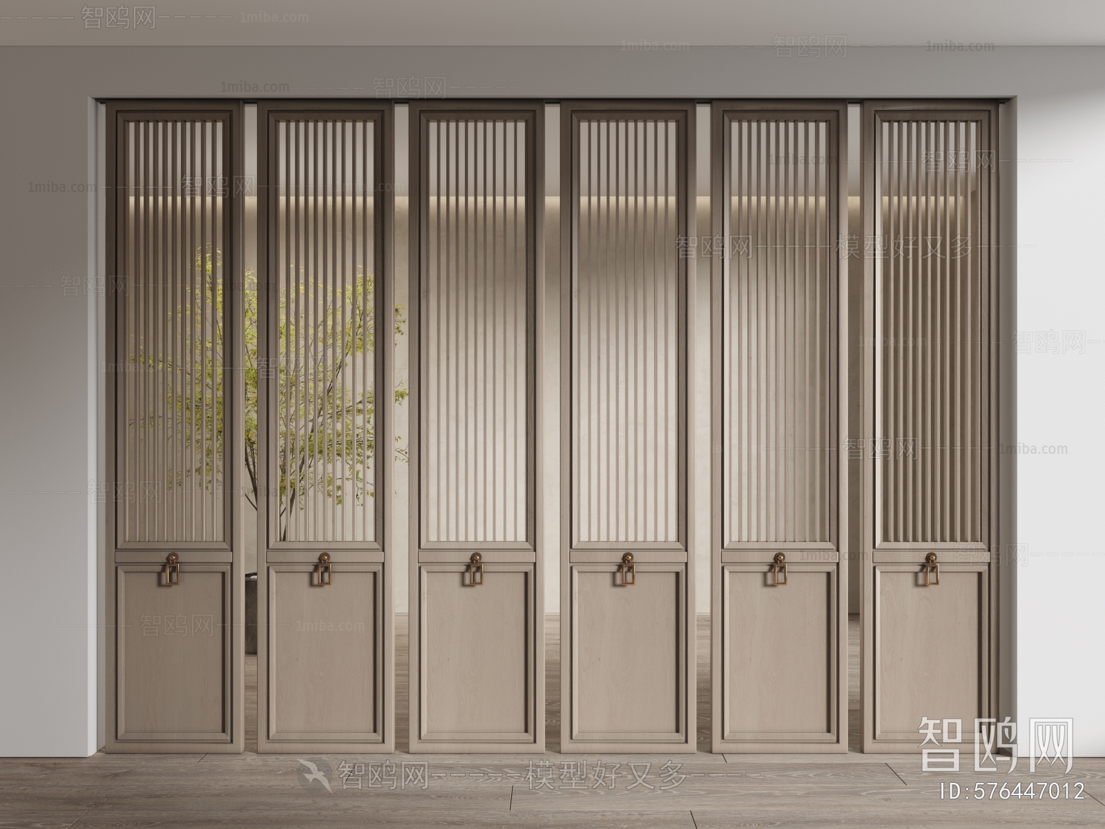 New Chinese Style Wooden Screen Partition