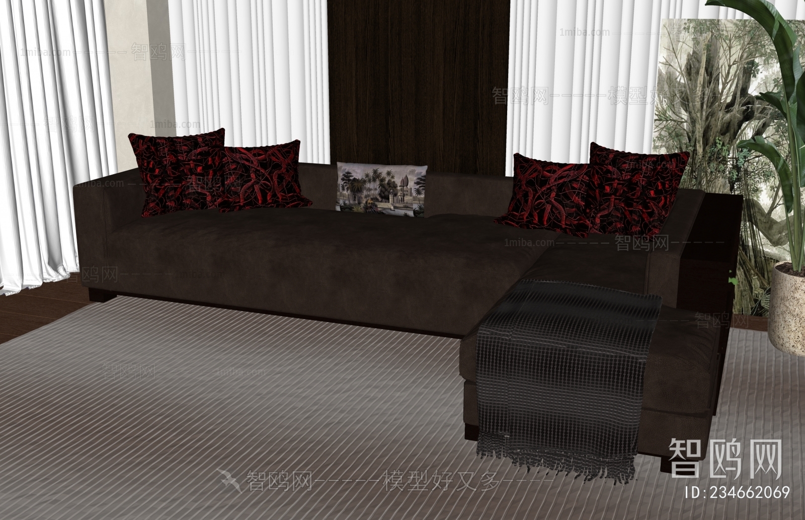 Retro Style Corner Sofa