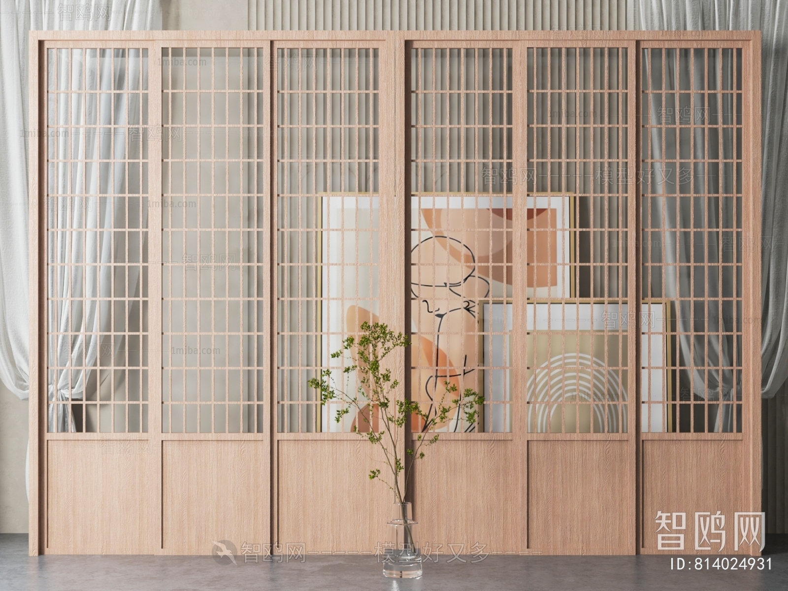 Wabi-sabi Style Sliding Door