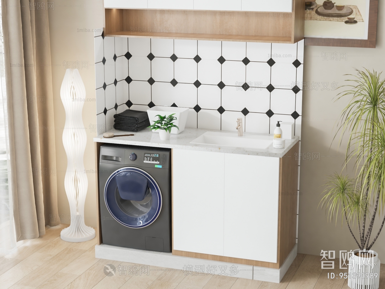 Modern Laundry Cabinet