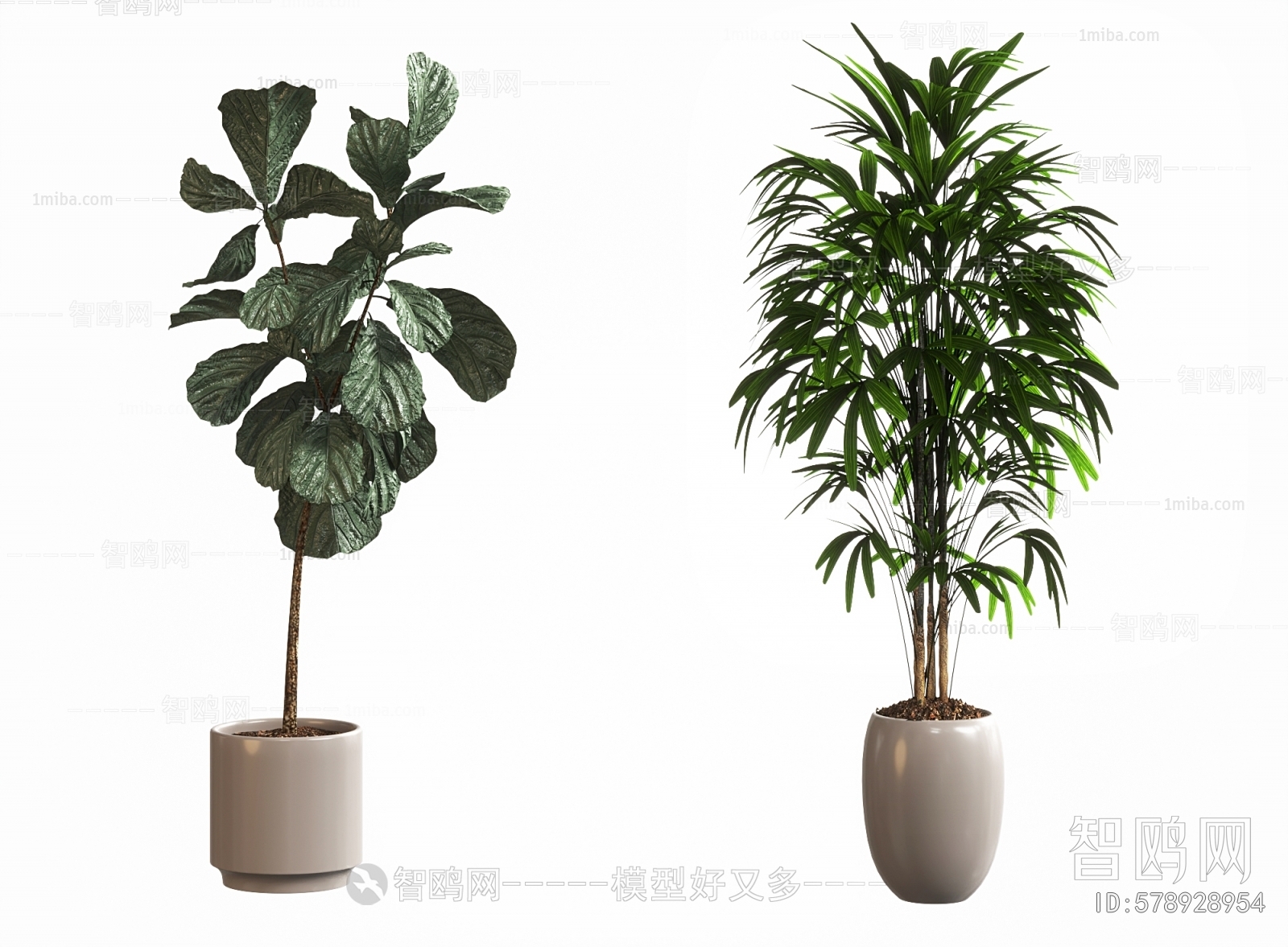 Modern Ground Green Plant Potted Plants