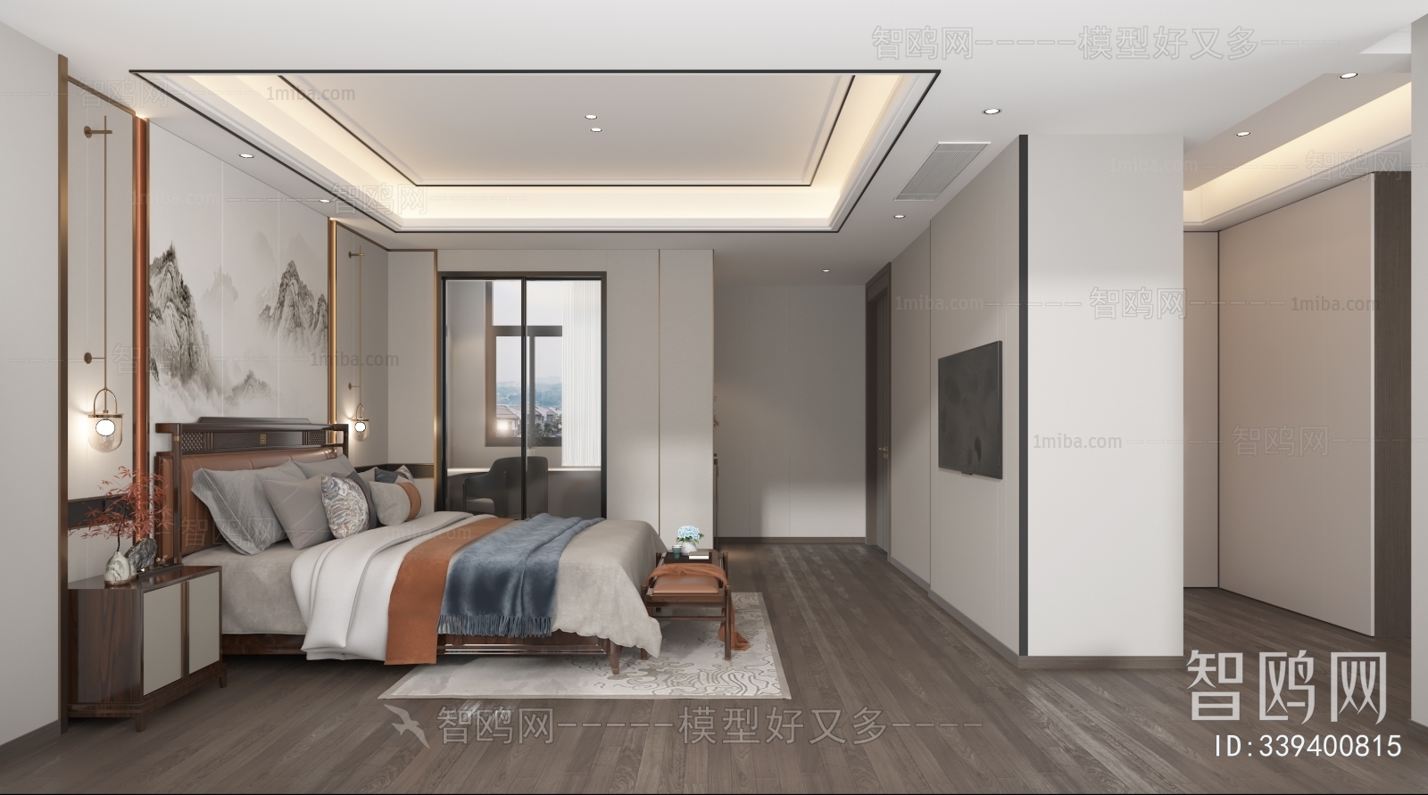 New Chinese Style Bedroom