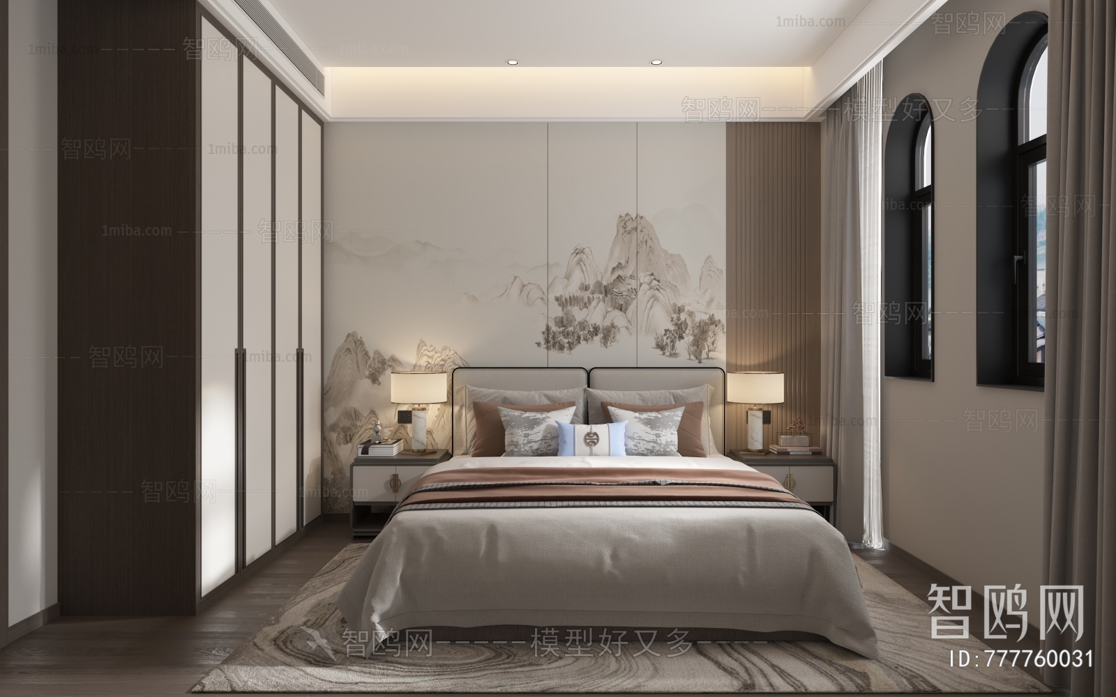 New Chinese Style Bedroom