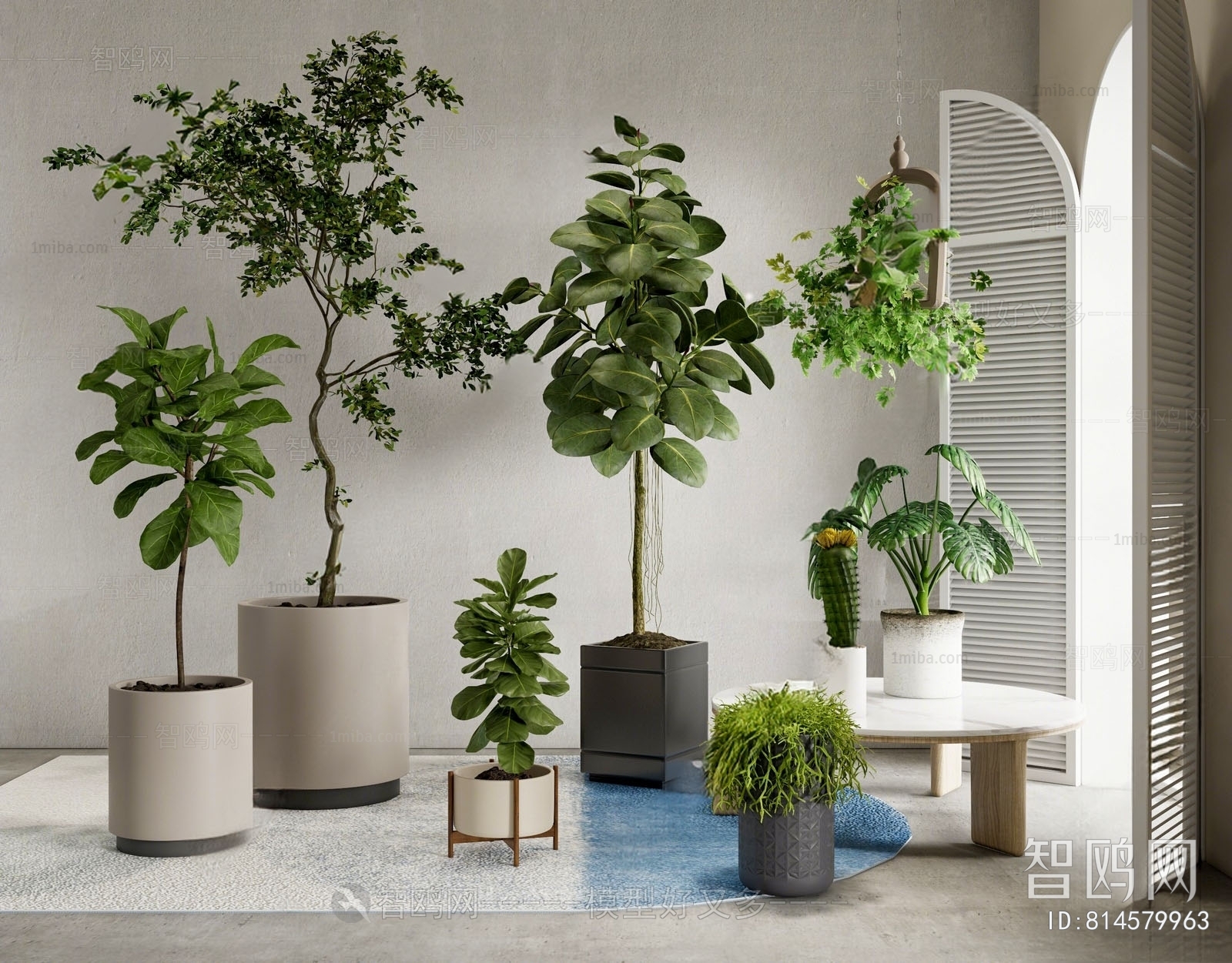 Modern Ground Green Plant Potted Plants