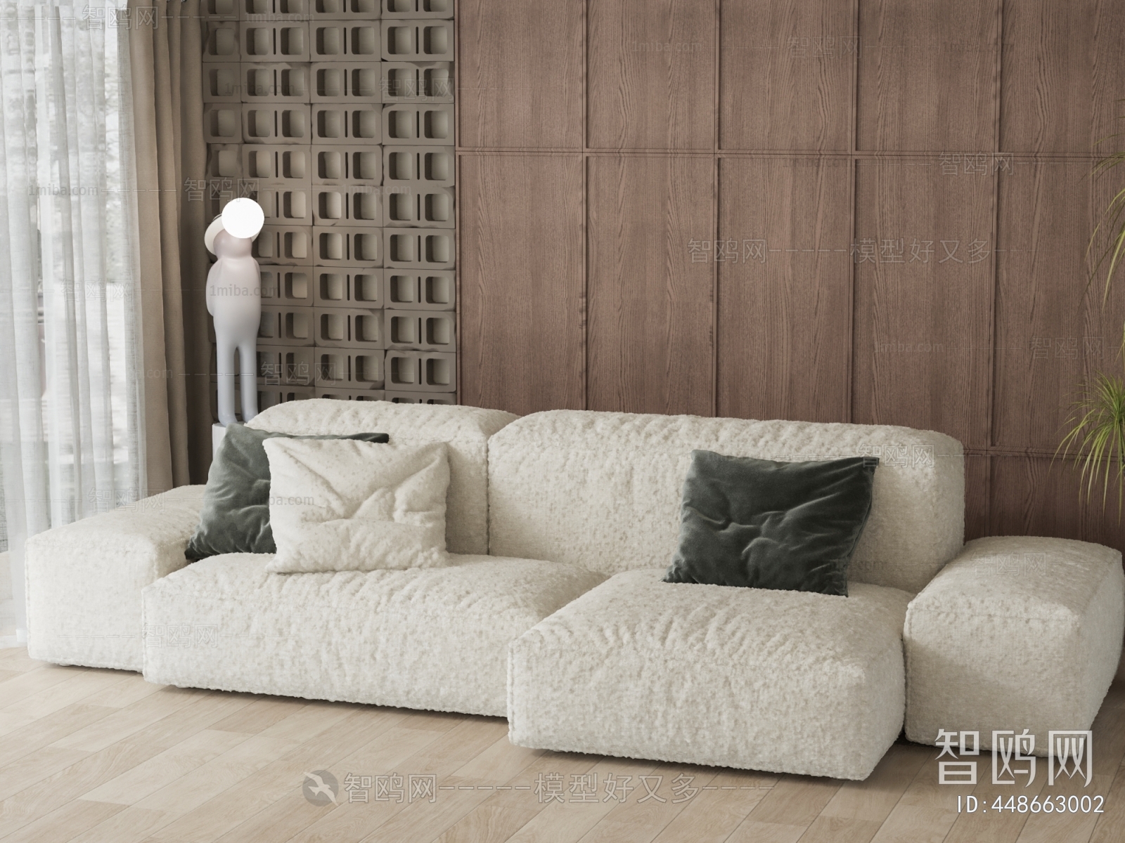 Wabi-sabi Style Corner Sofa