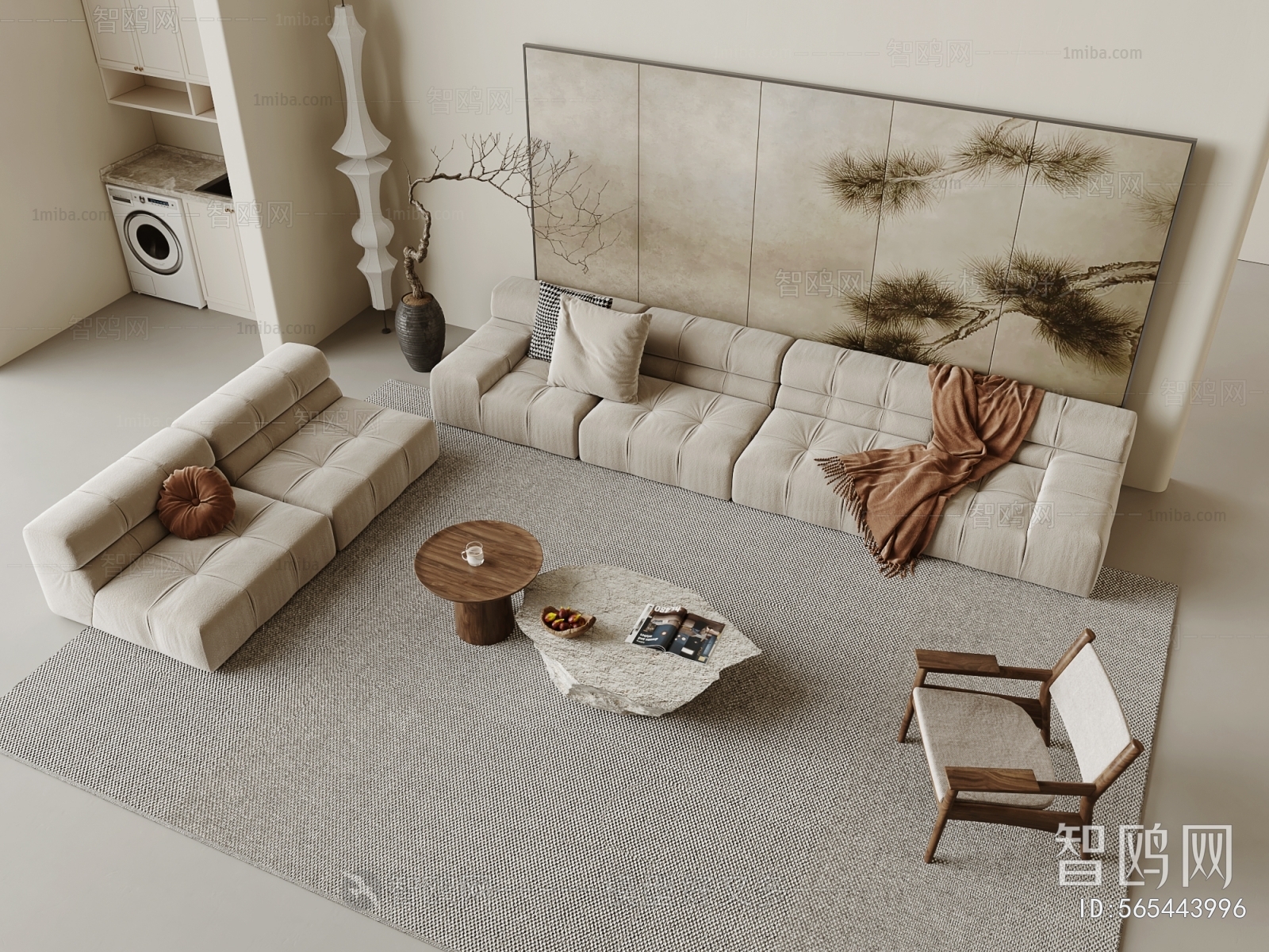 Wabi-sabi Style Sofa Combination