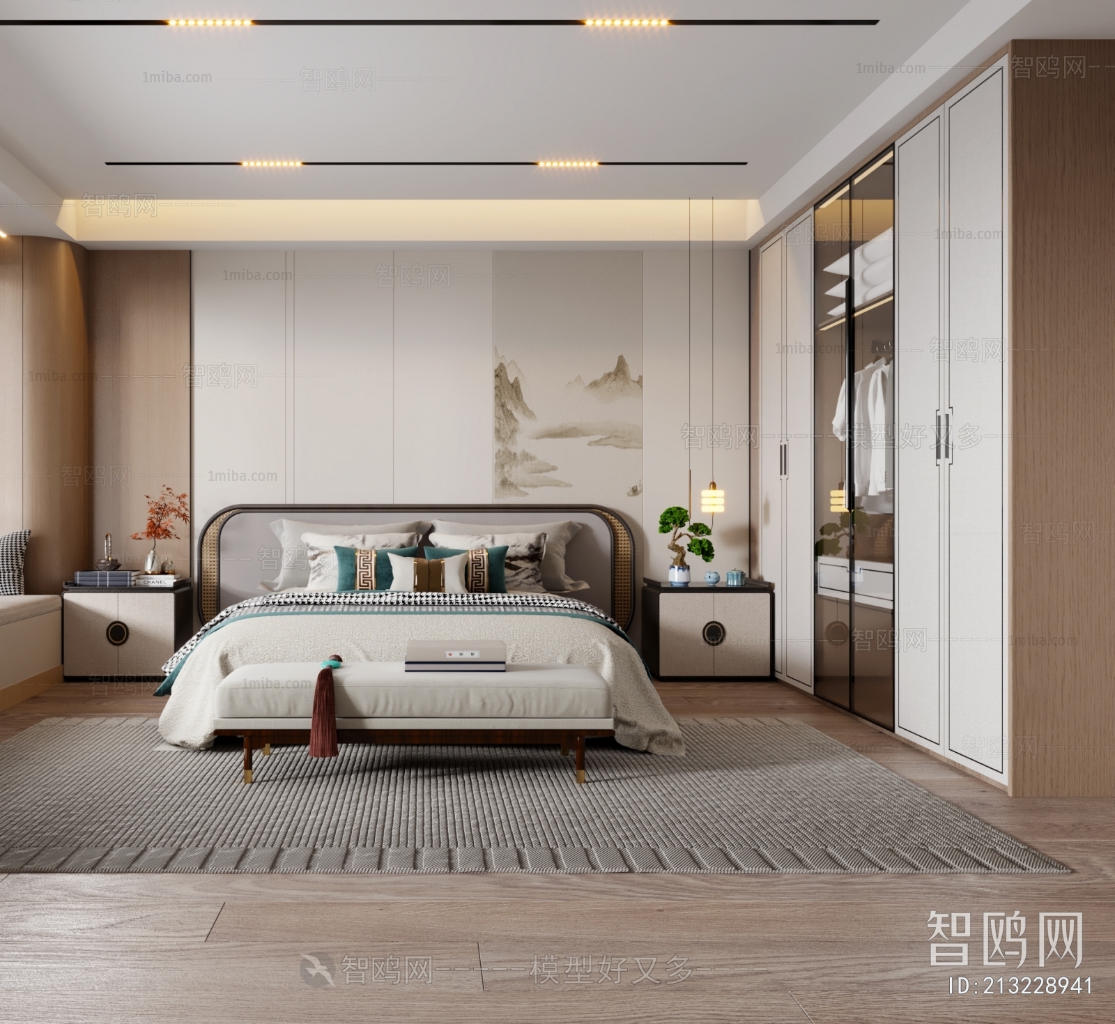 New Chinese Style Bedroom