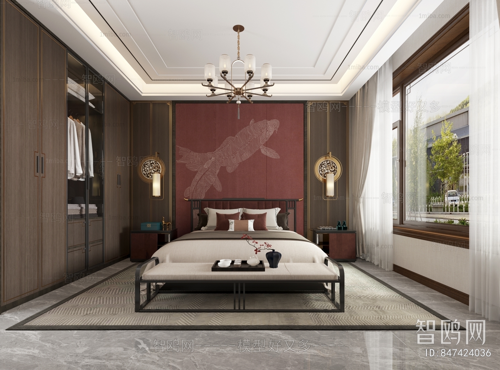 New Chinese Style Bedroom