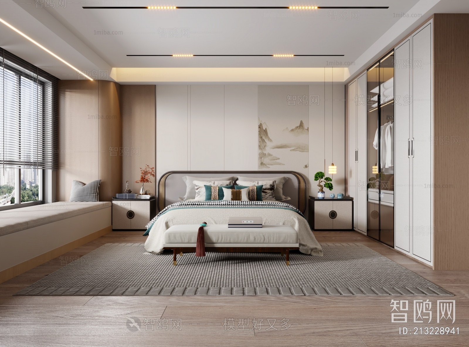 New Chinese Style Bedroom