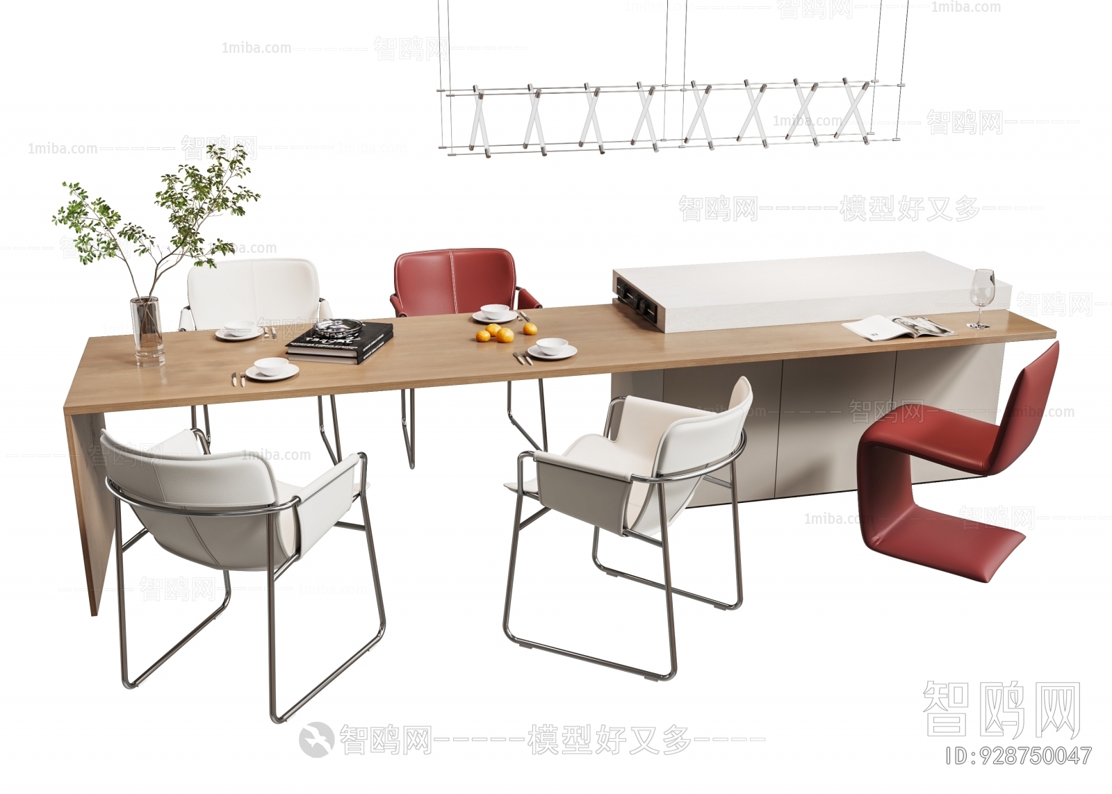 现代中岛餐桌椅