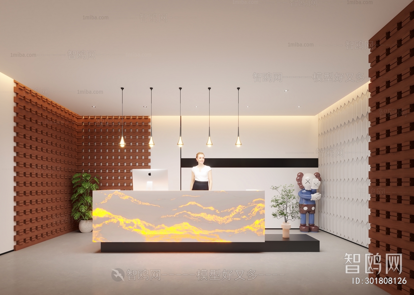 Modern Office Reception Desk