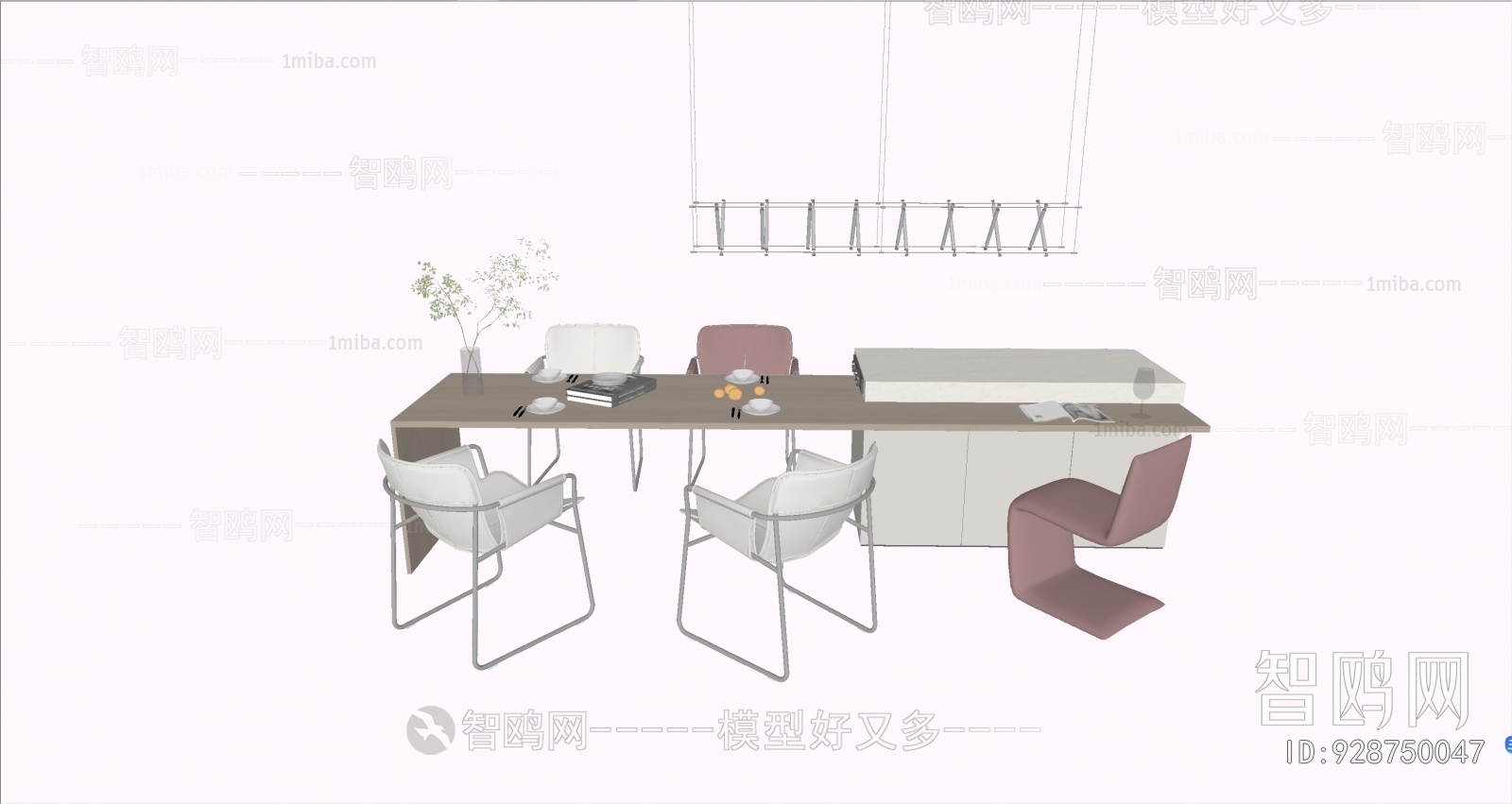 现代中岛餐桌椅