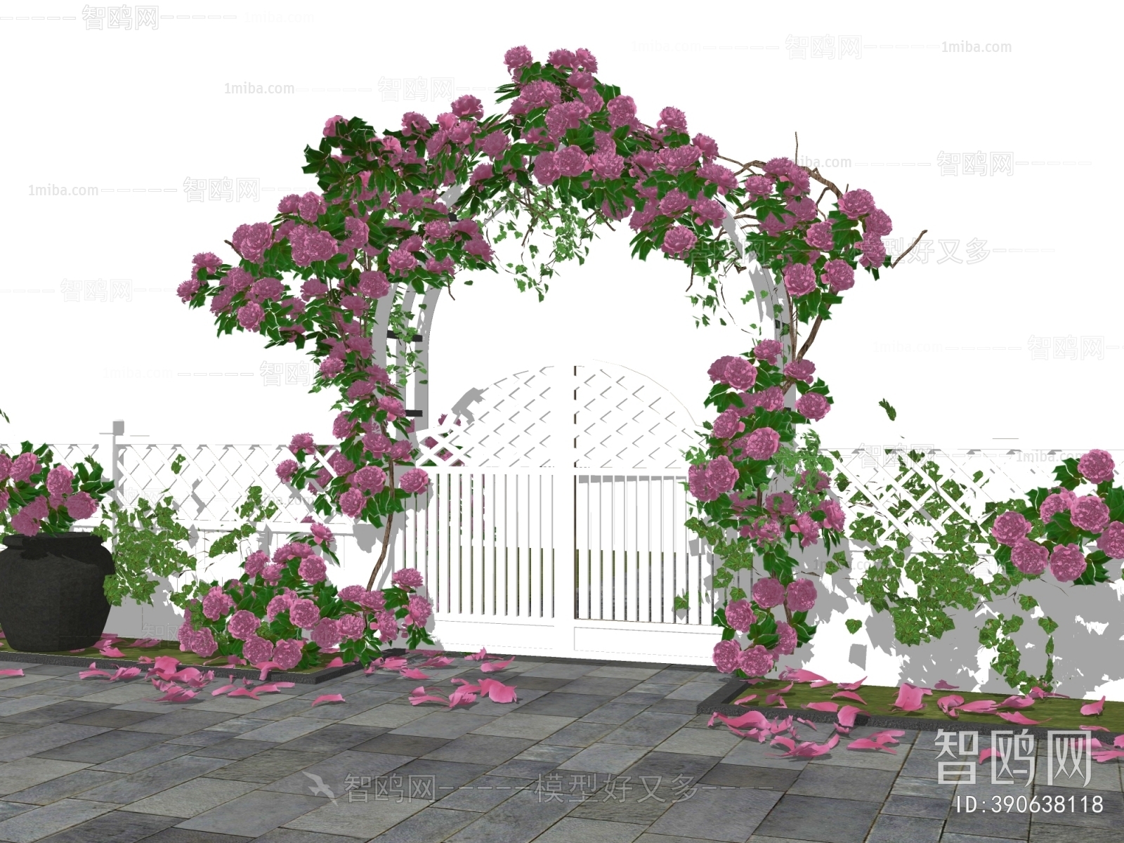 现代花架花拱门 玫瑰花廊架