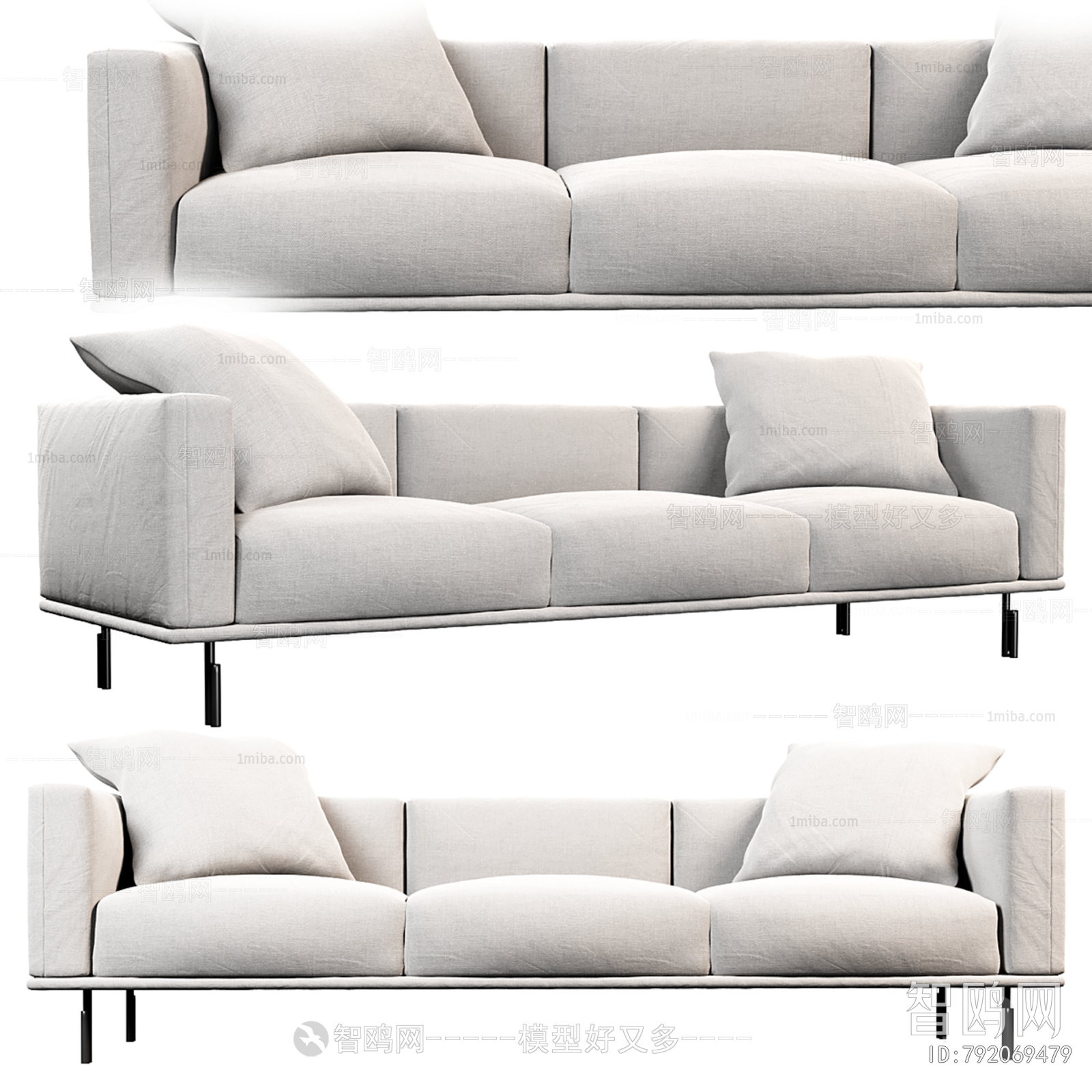 Modern Three-seat Sofa