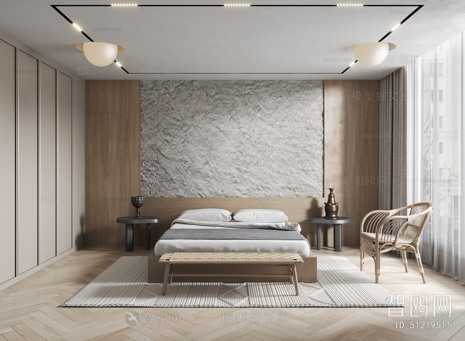 Wabi-sabi Style Bedroom