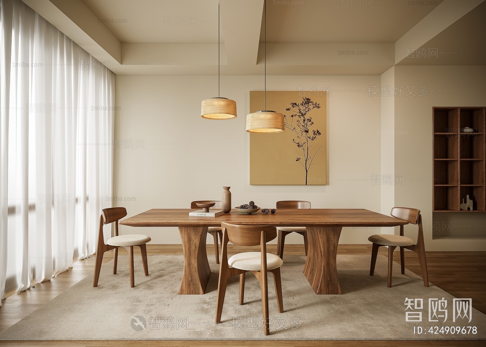 Wabi-sabi Style Dining Room