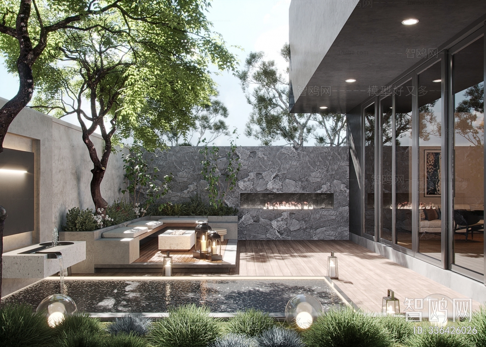 Modern Courtyard/landscape