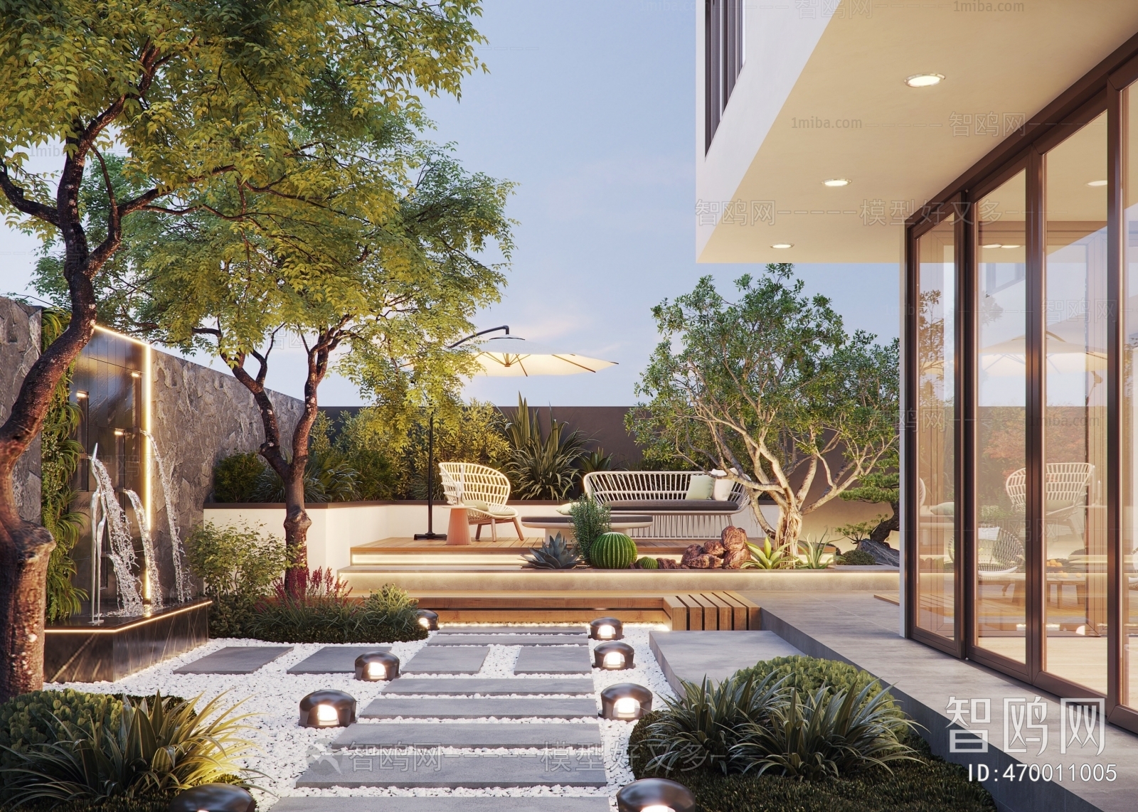 Modern Courtyard/landscape