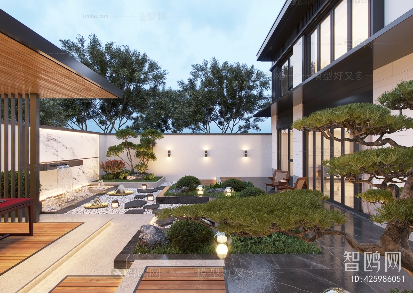 Modern Courtyard/landscape