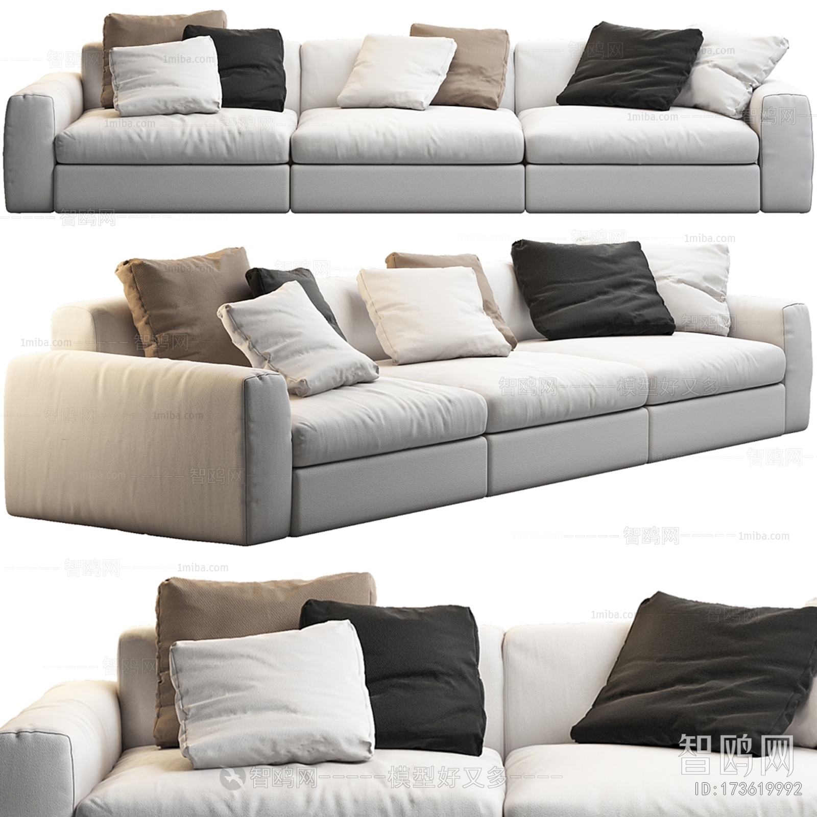 Modern Three-seat Sofa