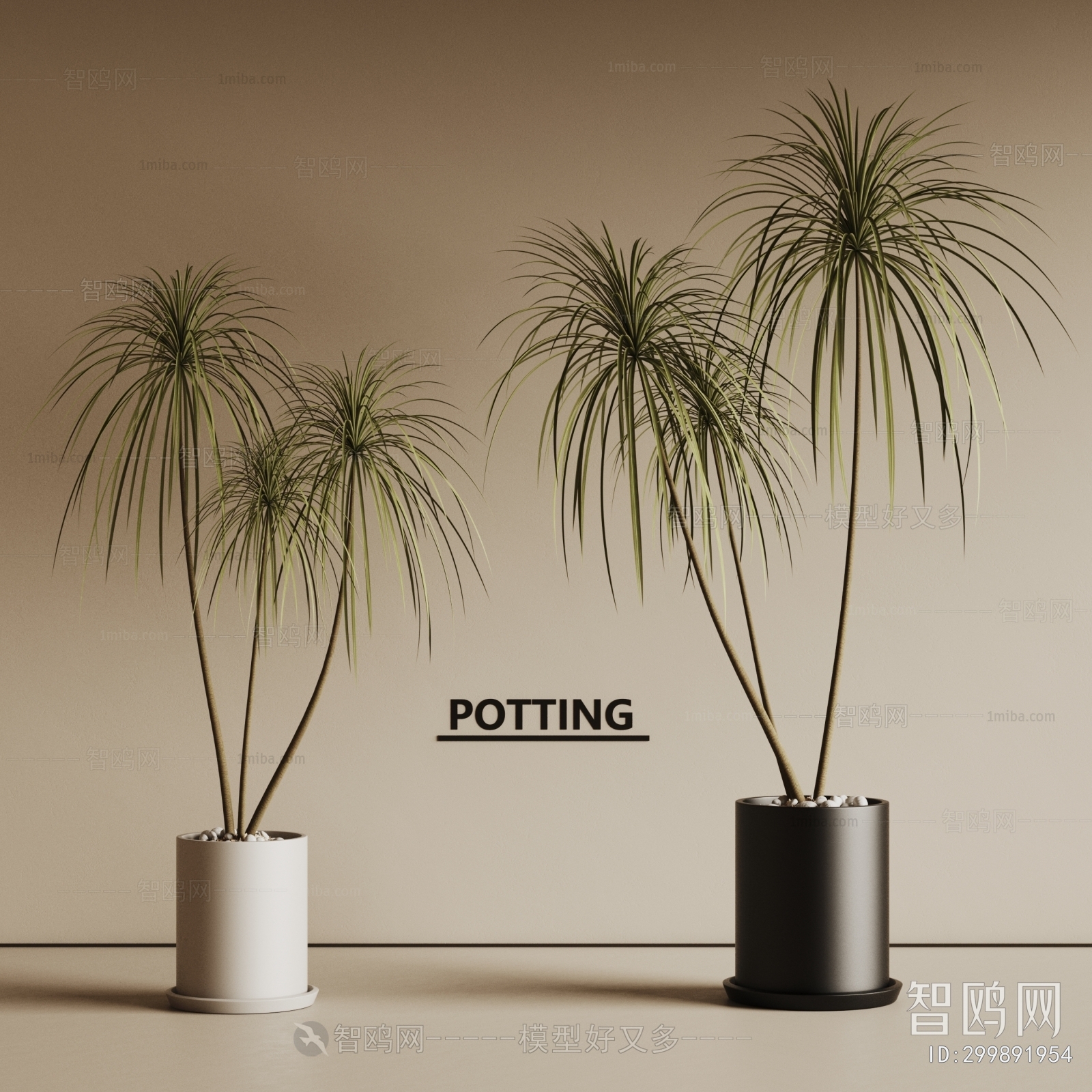 Modern Ground Green Plant Potted Plants