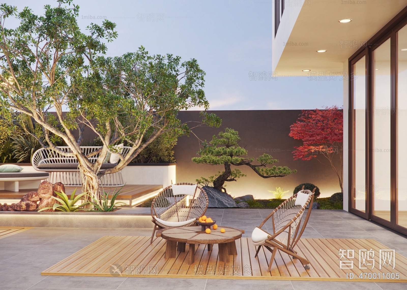 Modern Courtyard/landscape