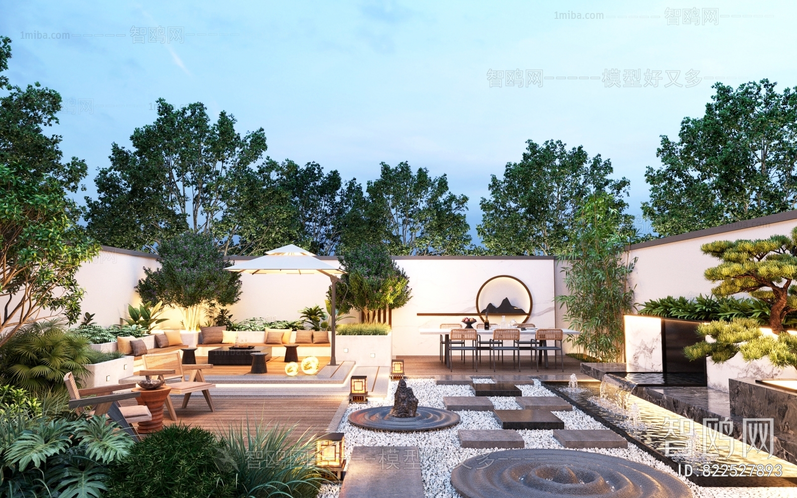 New Chinese Style Courtyard/landscape