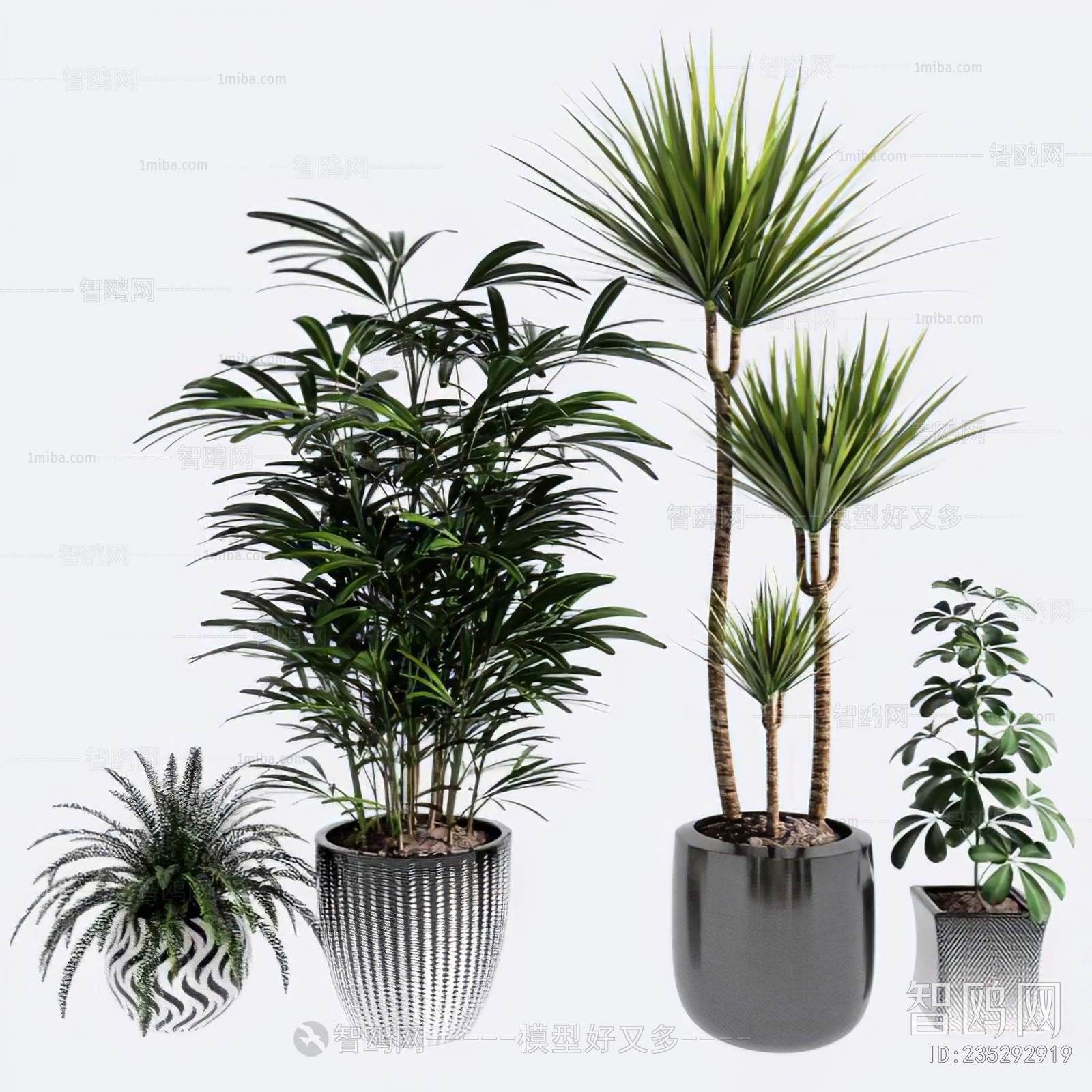 Modern Ground Green Plant Potted Plants