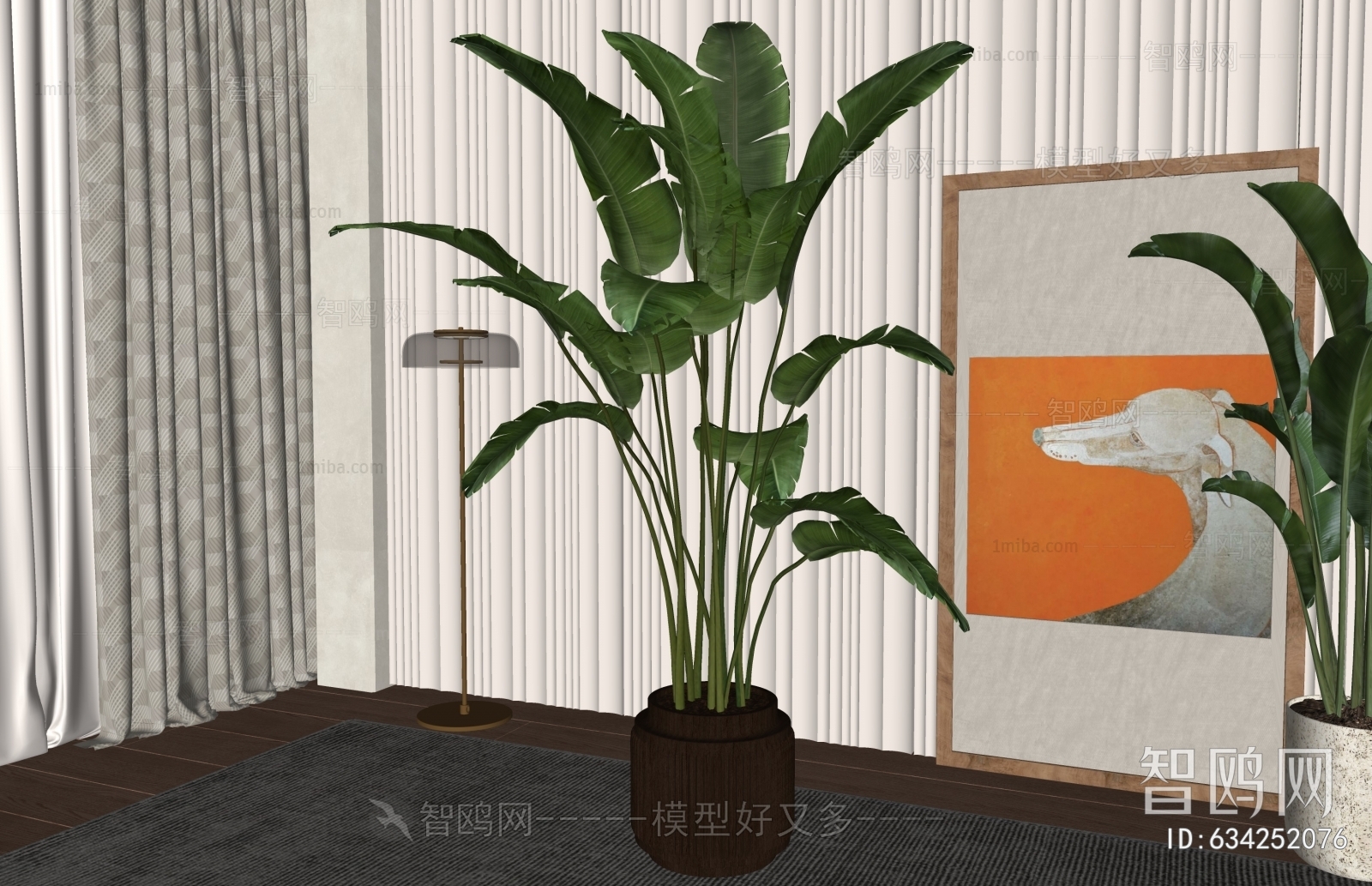 Modern Ground Green Plant Potted Plants