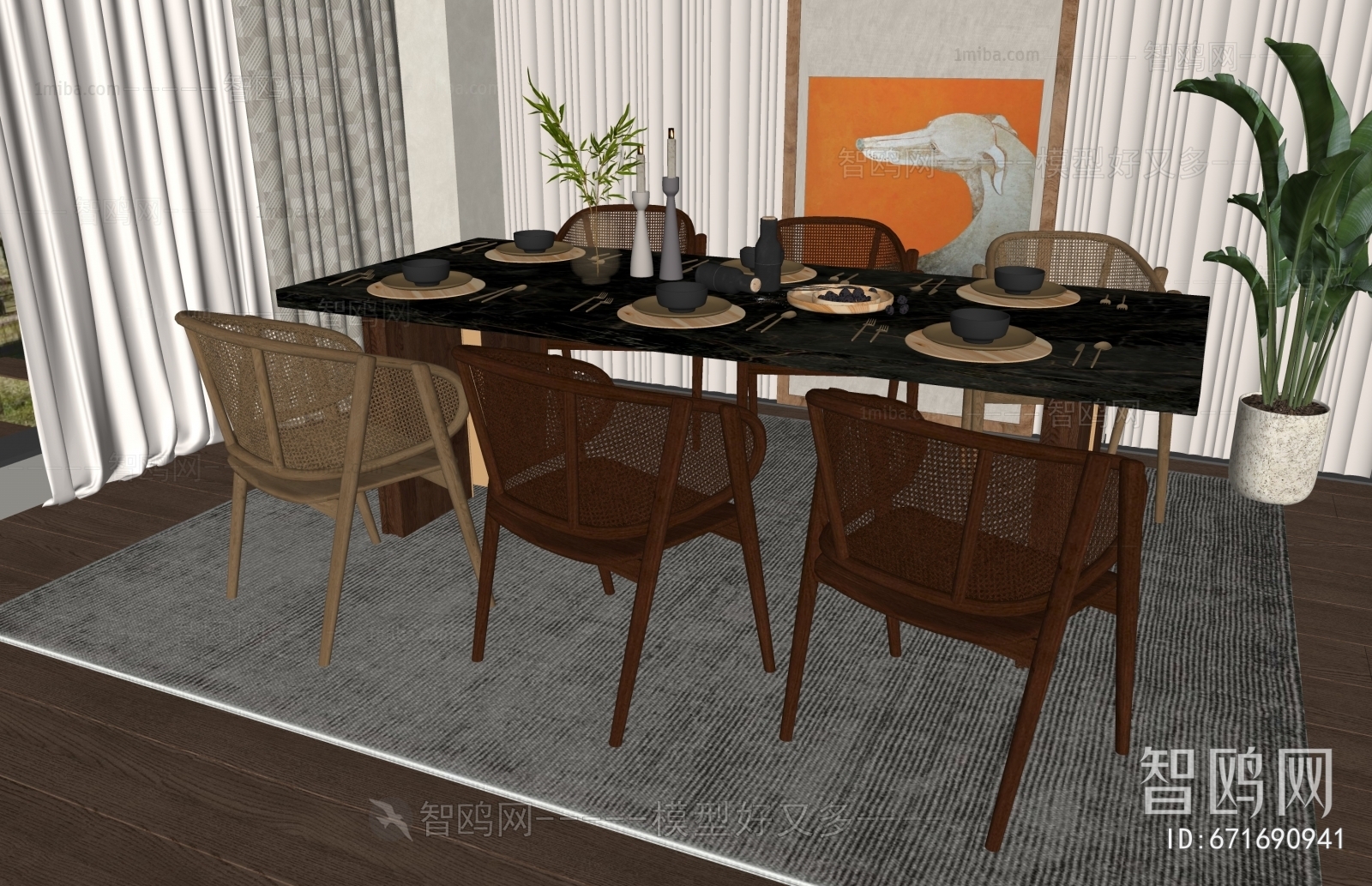 American Style Dining Table And Chairs