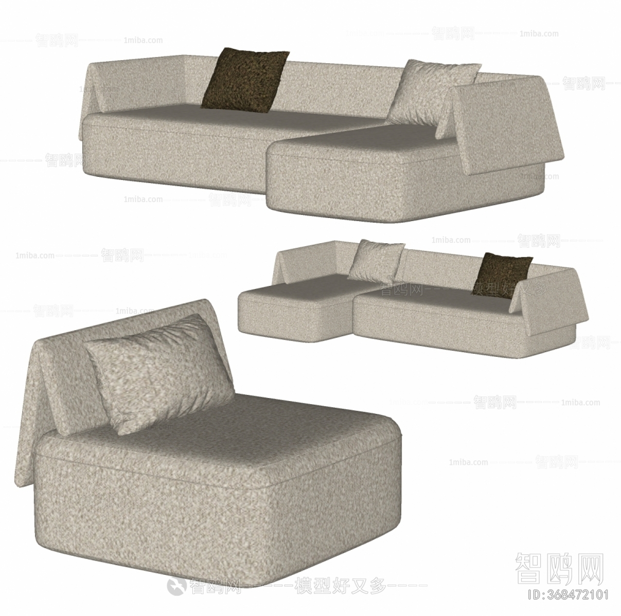 Wabi-sabi Style Corner Sofa