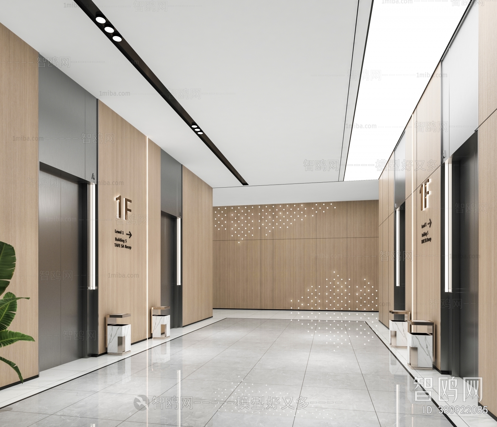 Modern Office Elevator Hall